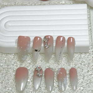 NEW French Inspired Ombre Pink Press On Nails