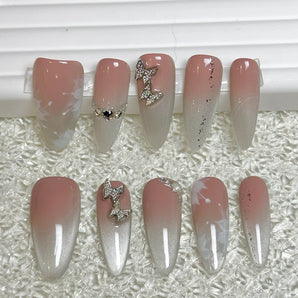 NEW French Inspired Ombre Pink Press On Nails